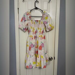 Chic Floral Mini Dress in Pink and Yellow